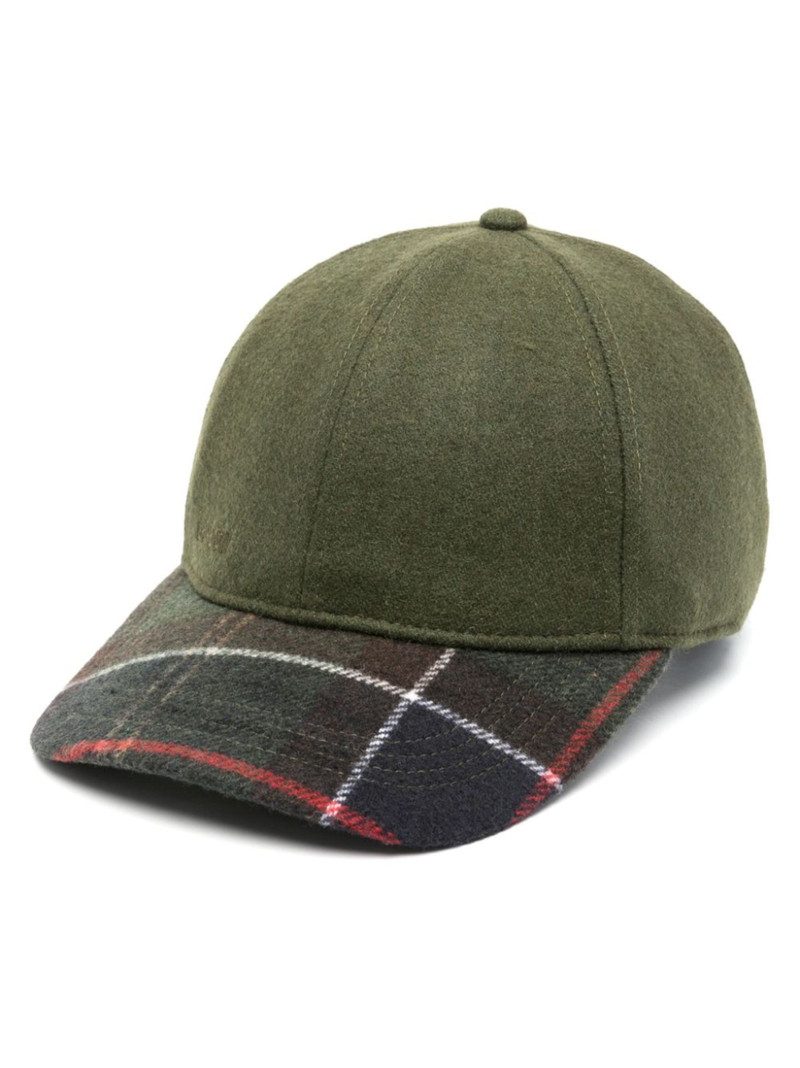 plaid-check pattern baseball cap 1