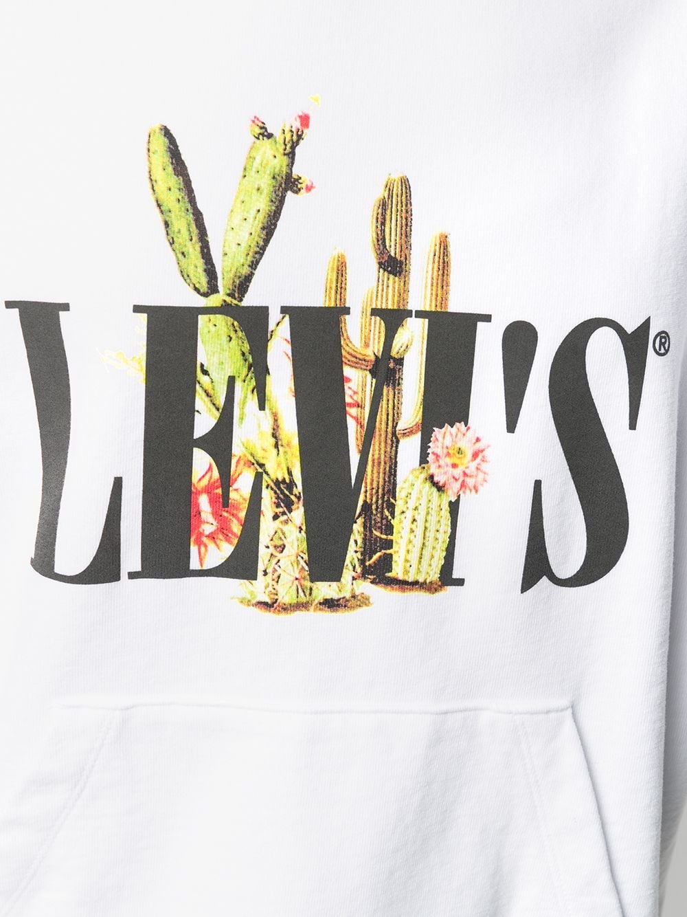 cactus print logo hoodie - 5