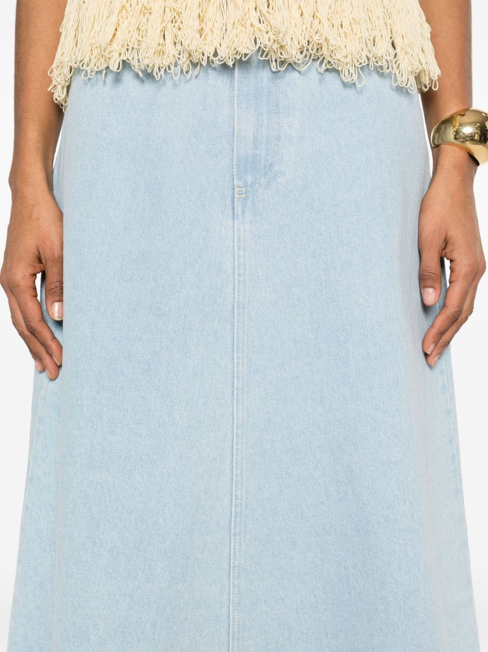 denim midi skirt - 5