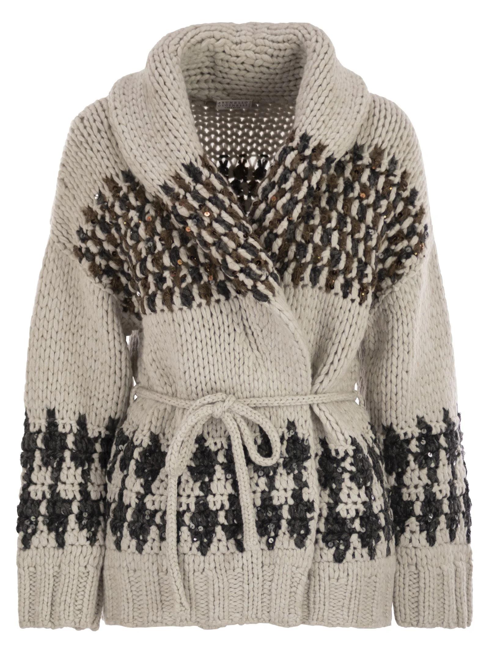 Brunello Cucinelli Women Handmade Opera Cardigan With Belt - 1