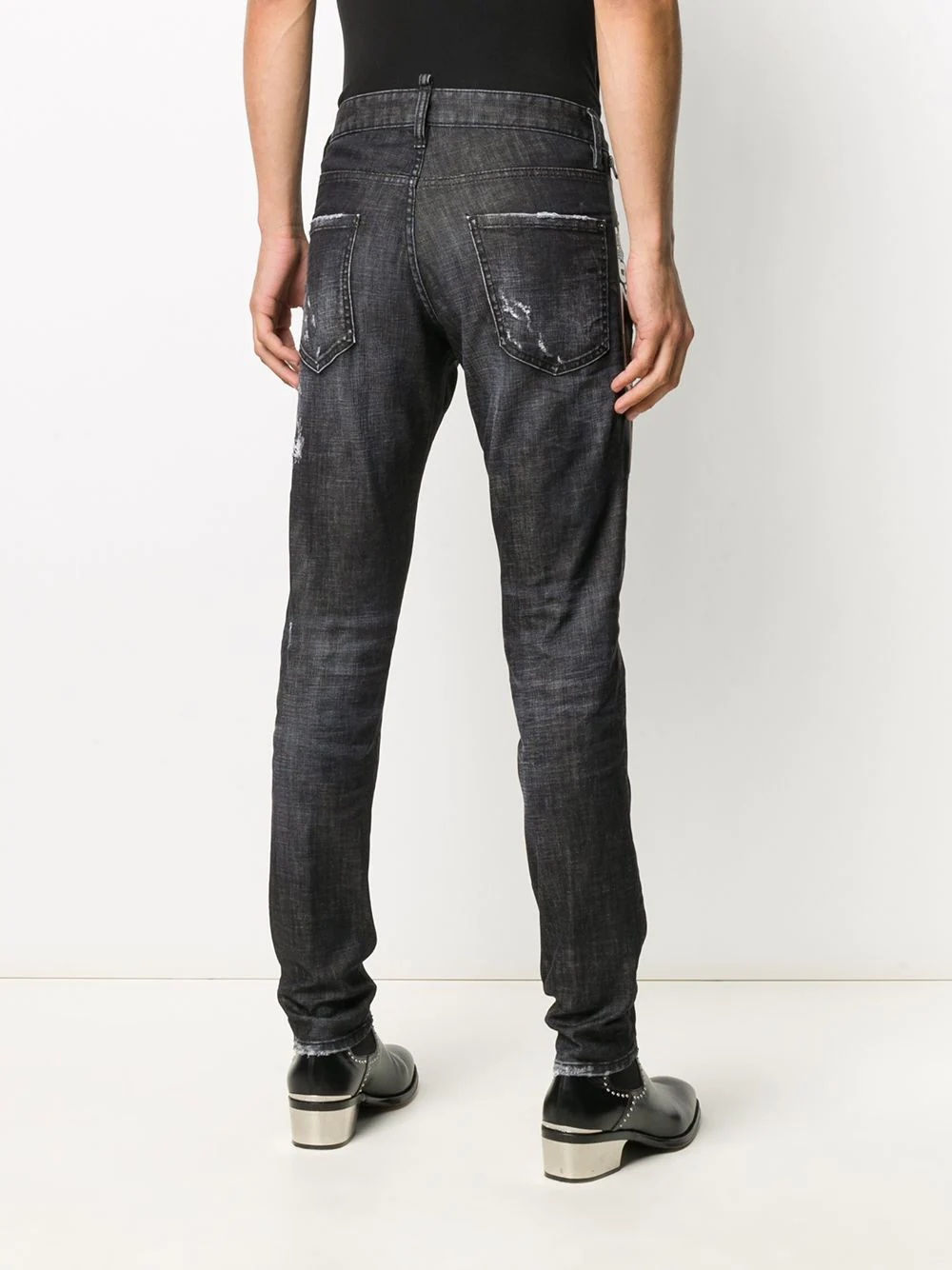 whiskered slim jeans - 4