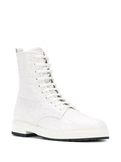 FENDI FF embossed combat boots outlook