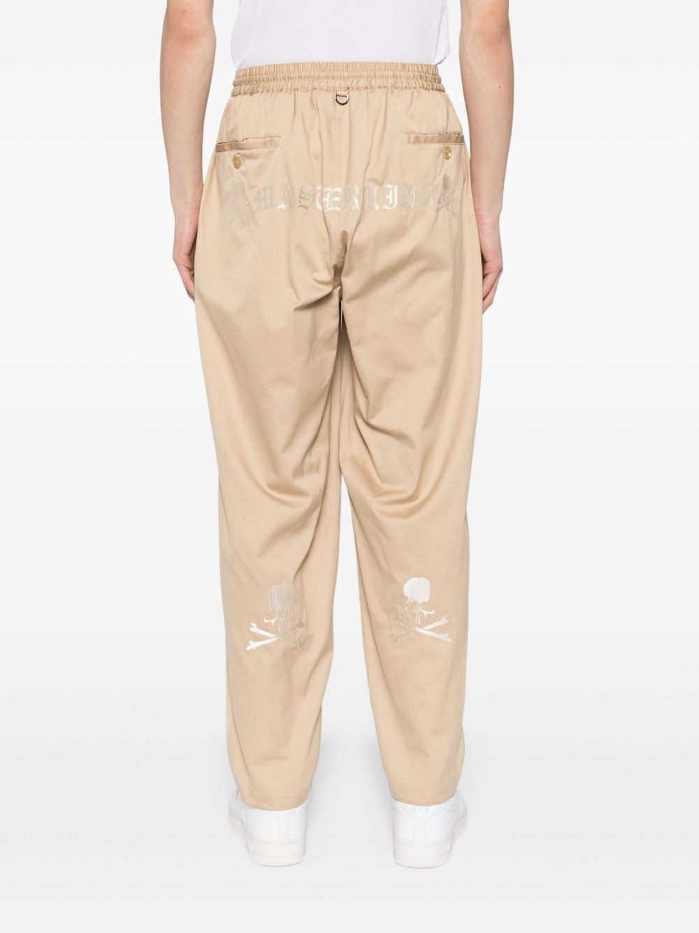 logo-embroidered trousers - 4