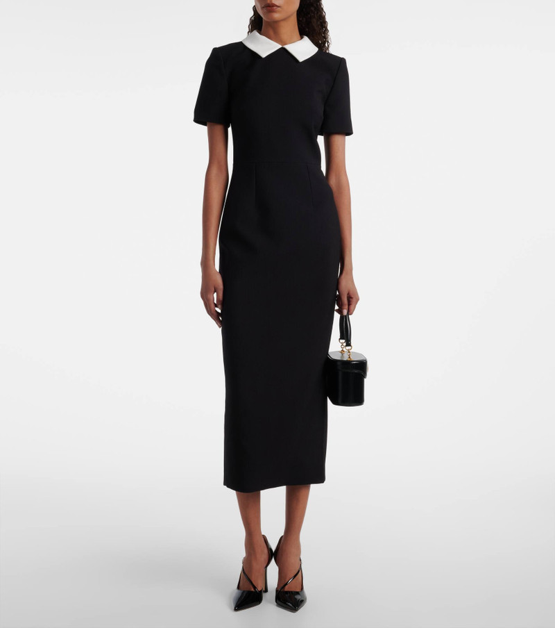 ROLAND MOURET Satin crêpe midi dress outlook