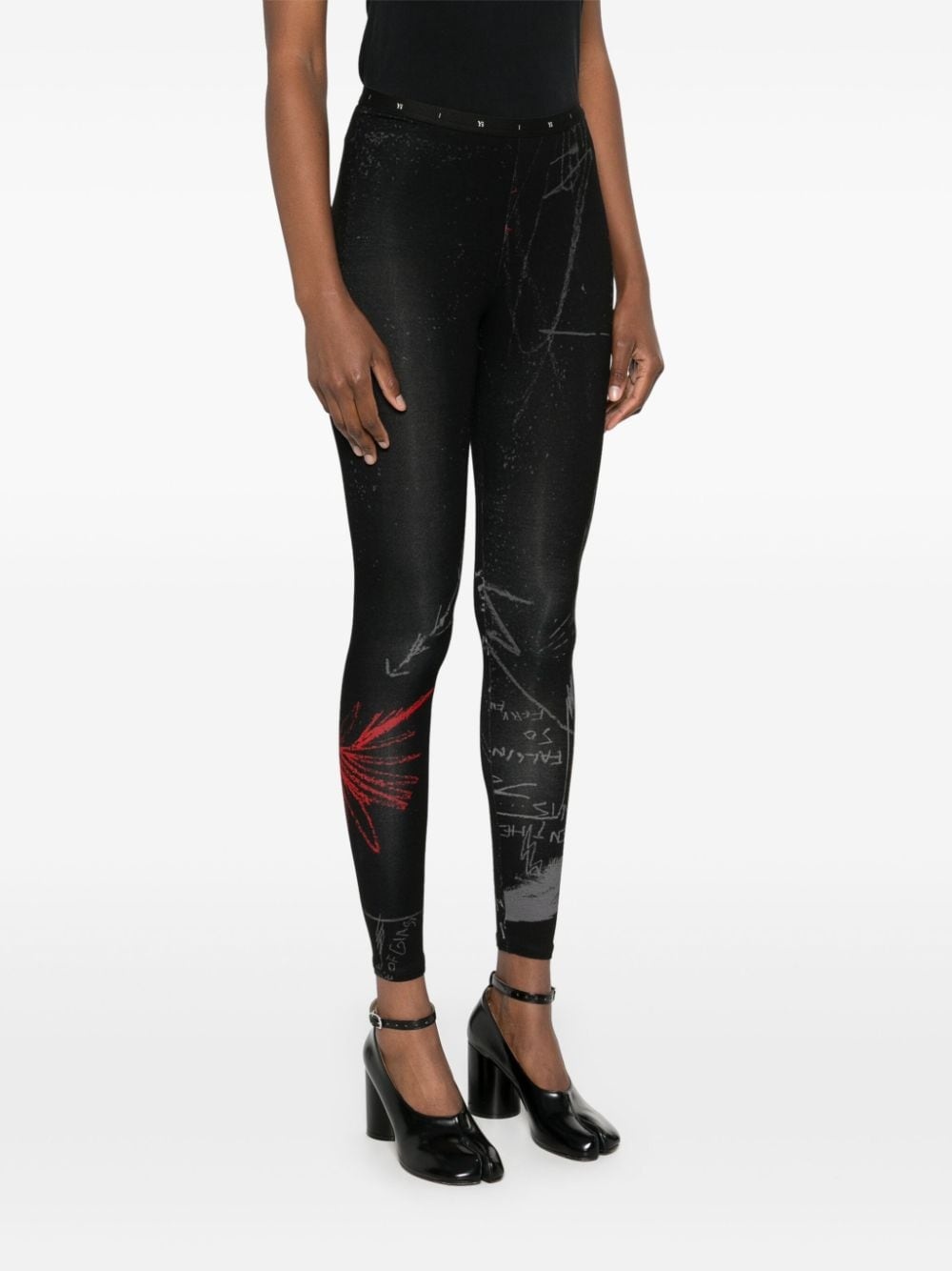 graphic-print leggings - 3