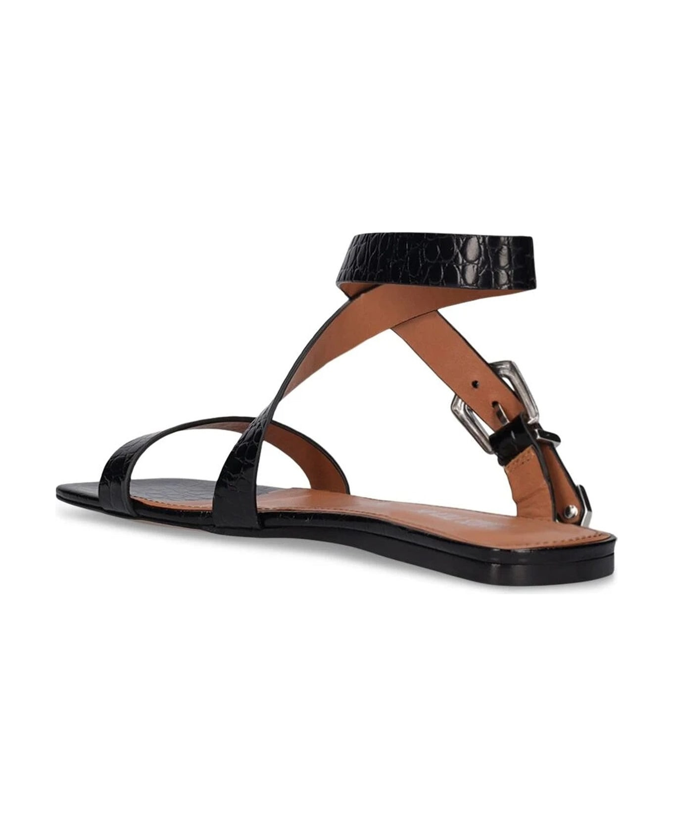 Lauren Croco Flat Sandals - 3