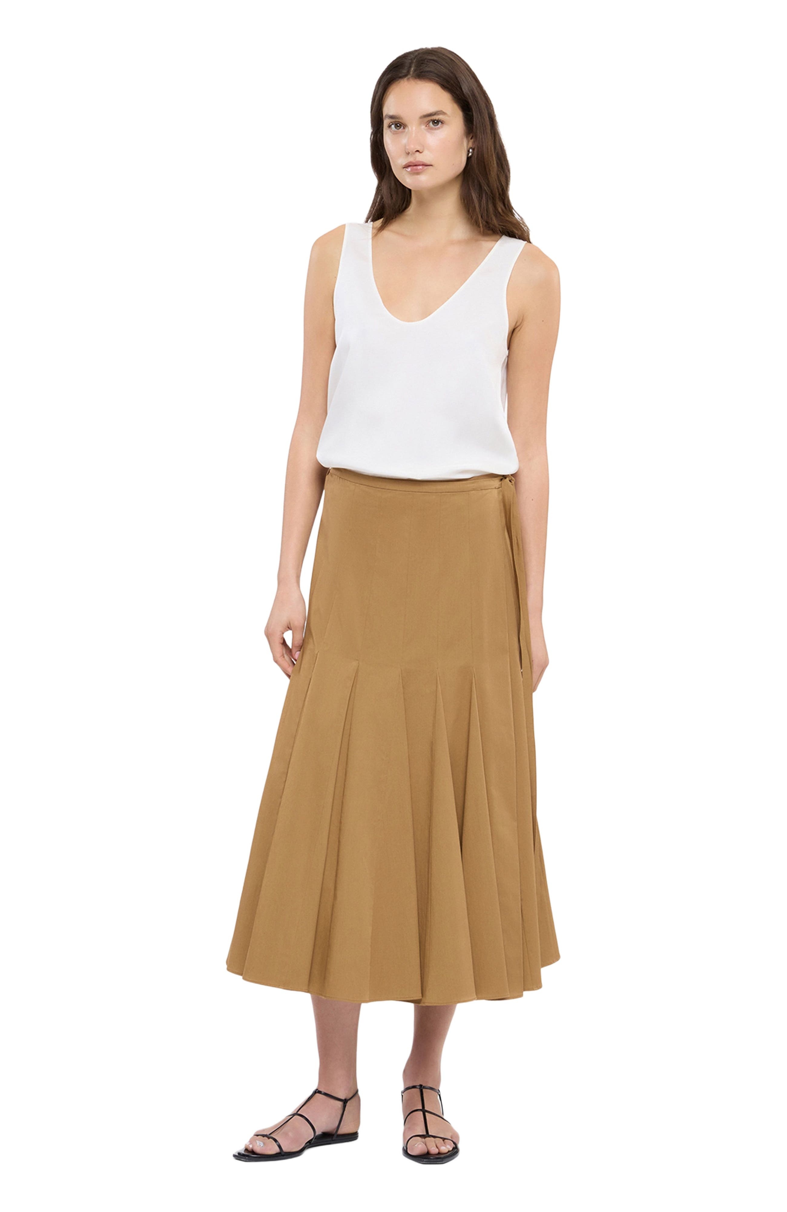 Another Tomorrow Panel Wrap Skirt in Toffee at Nordstrom - 1
