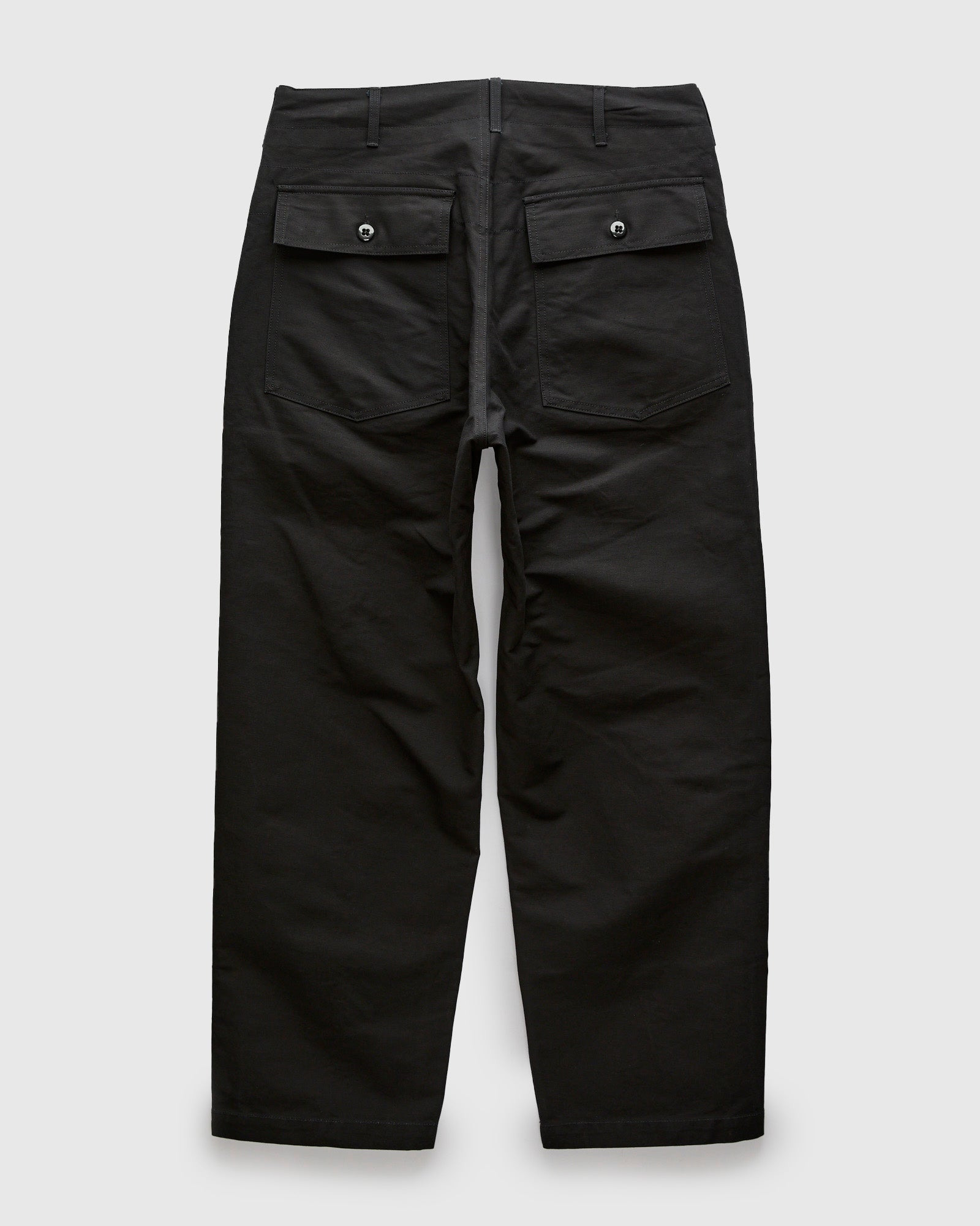 Fatigue Pants in Black Cotton Double Cloth - 2