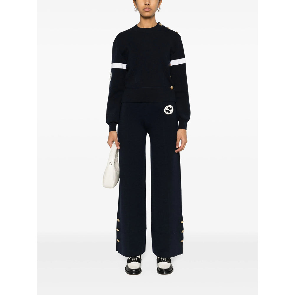 Gucci Blue Trousers - Palazzo Pants Women - 5