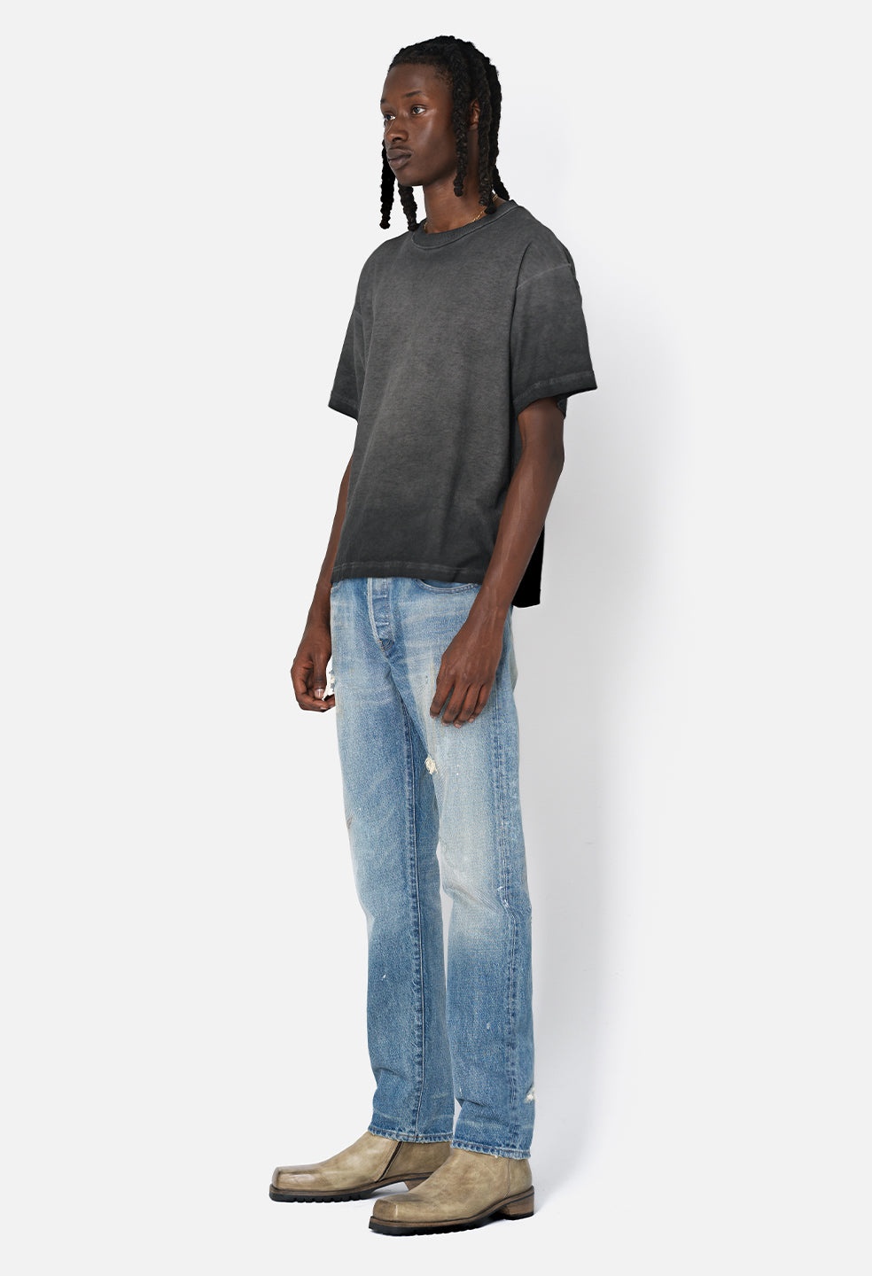 REVERSED CROPPED TEE - 5