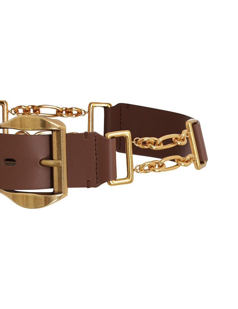 CHAIN LEATHER BELT 3