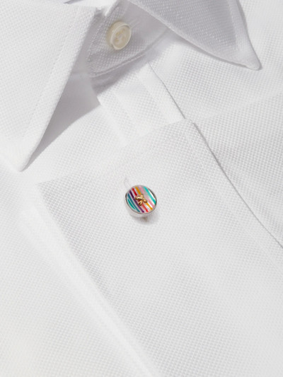 Paul Smith Button metal and resin-striped cufflinks outlook