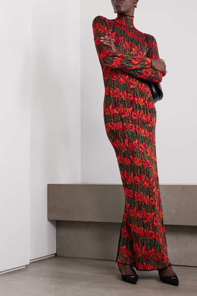 PUCCI Open-back jacquard-knit turtleneck maxi dress outlook