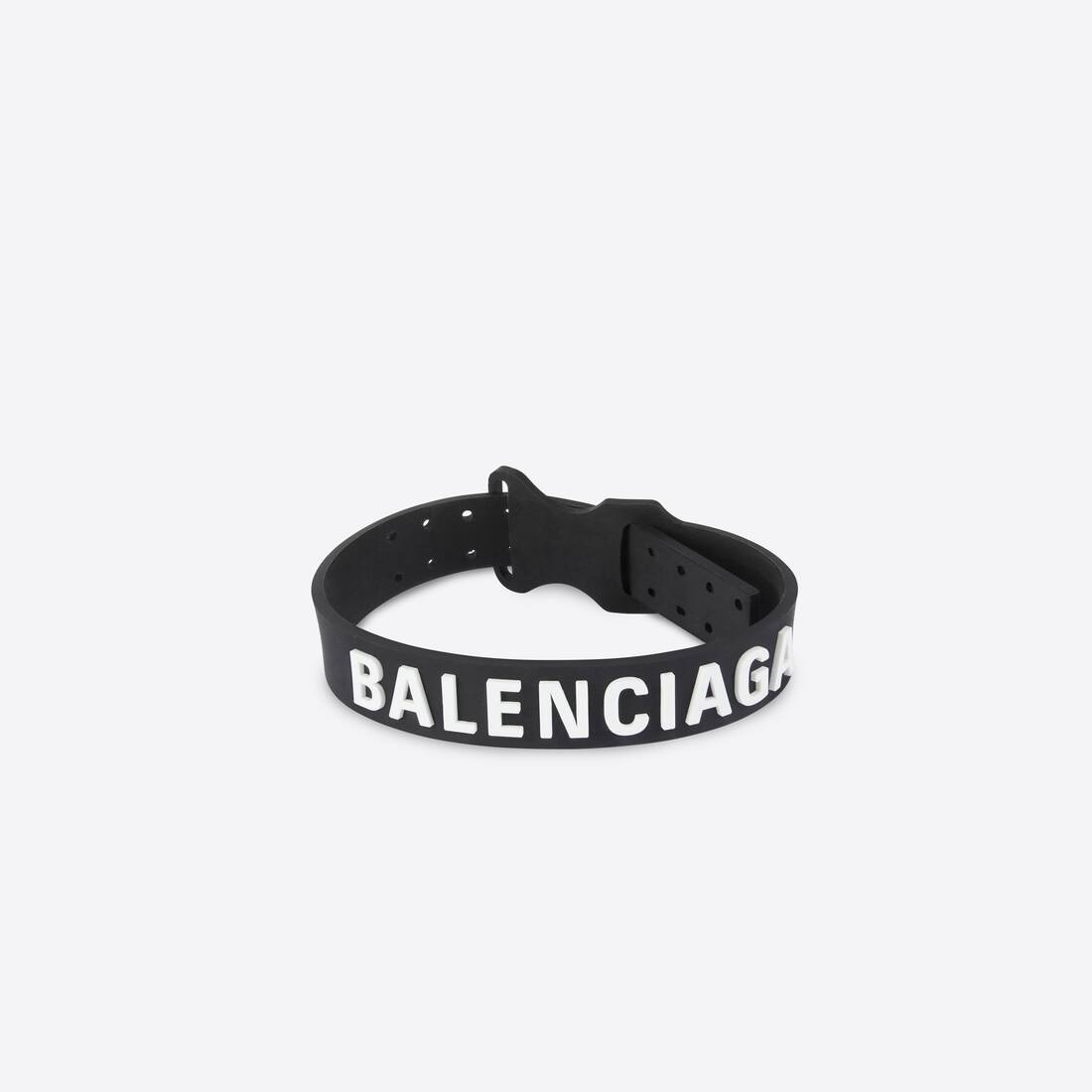 Rubber Tag Choker in Black - 2
