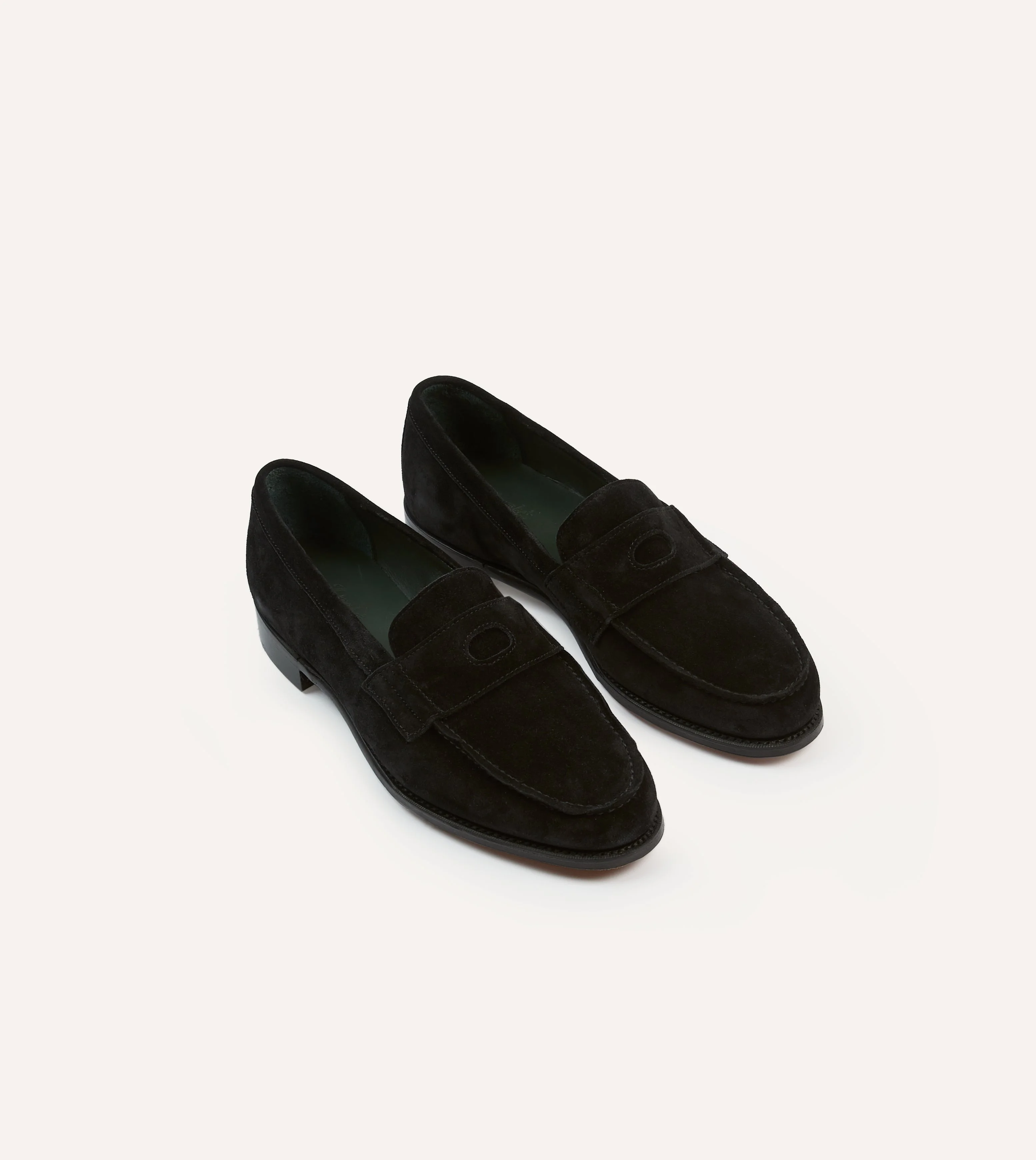 Drake's by A. Levine Black Suede Charles Mk II Goodyear Welted Penny Loafer - 1