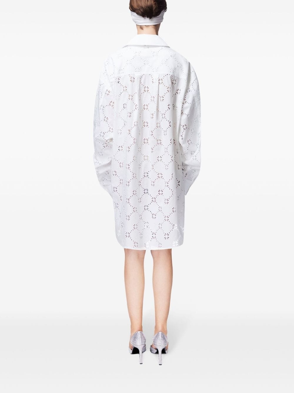 broderie anglaise shirt dress - 5