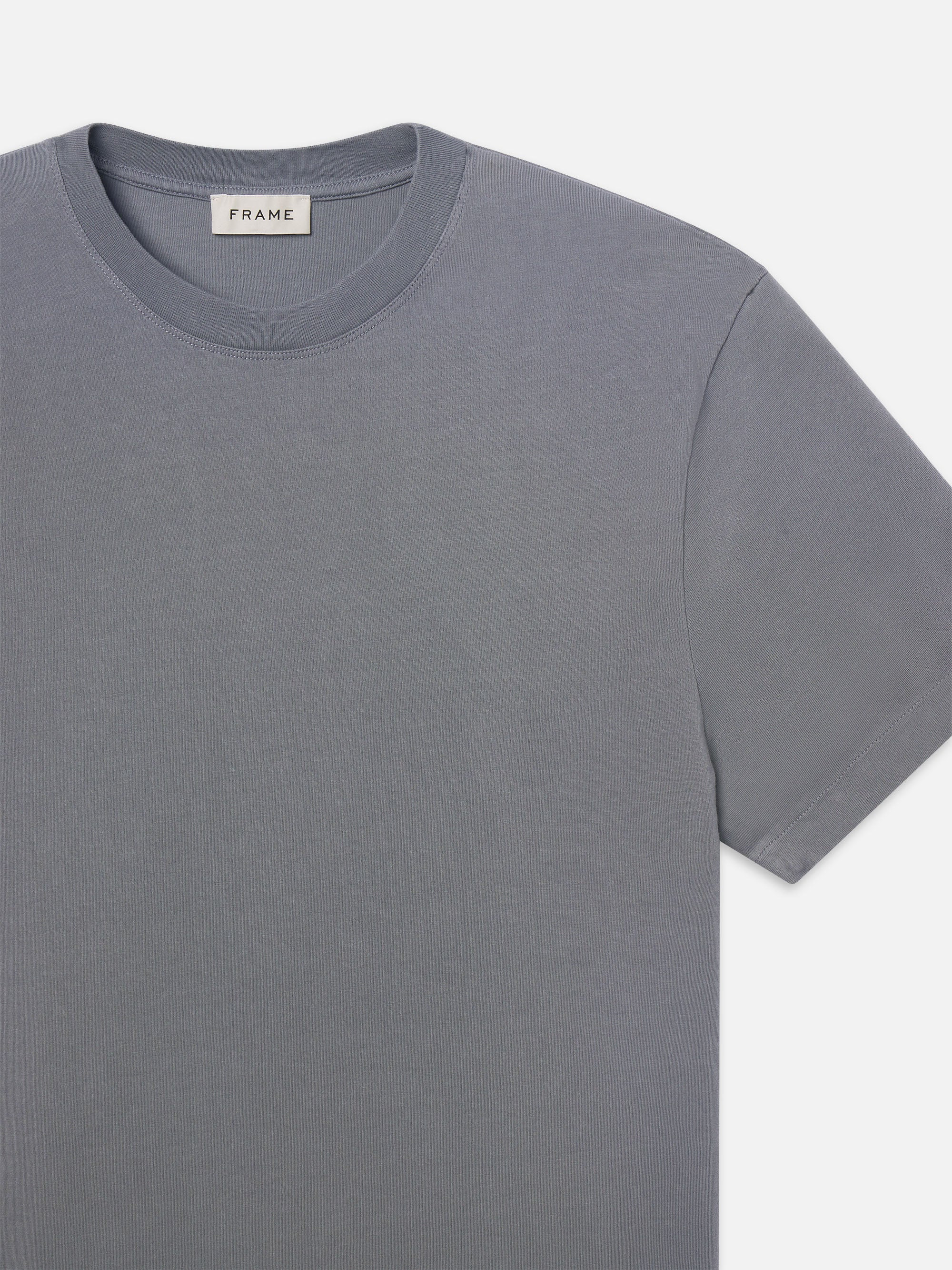 Frame Logo Tee in Old Blue - 2