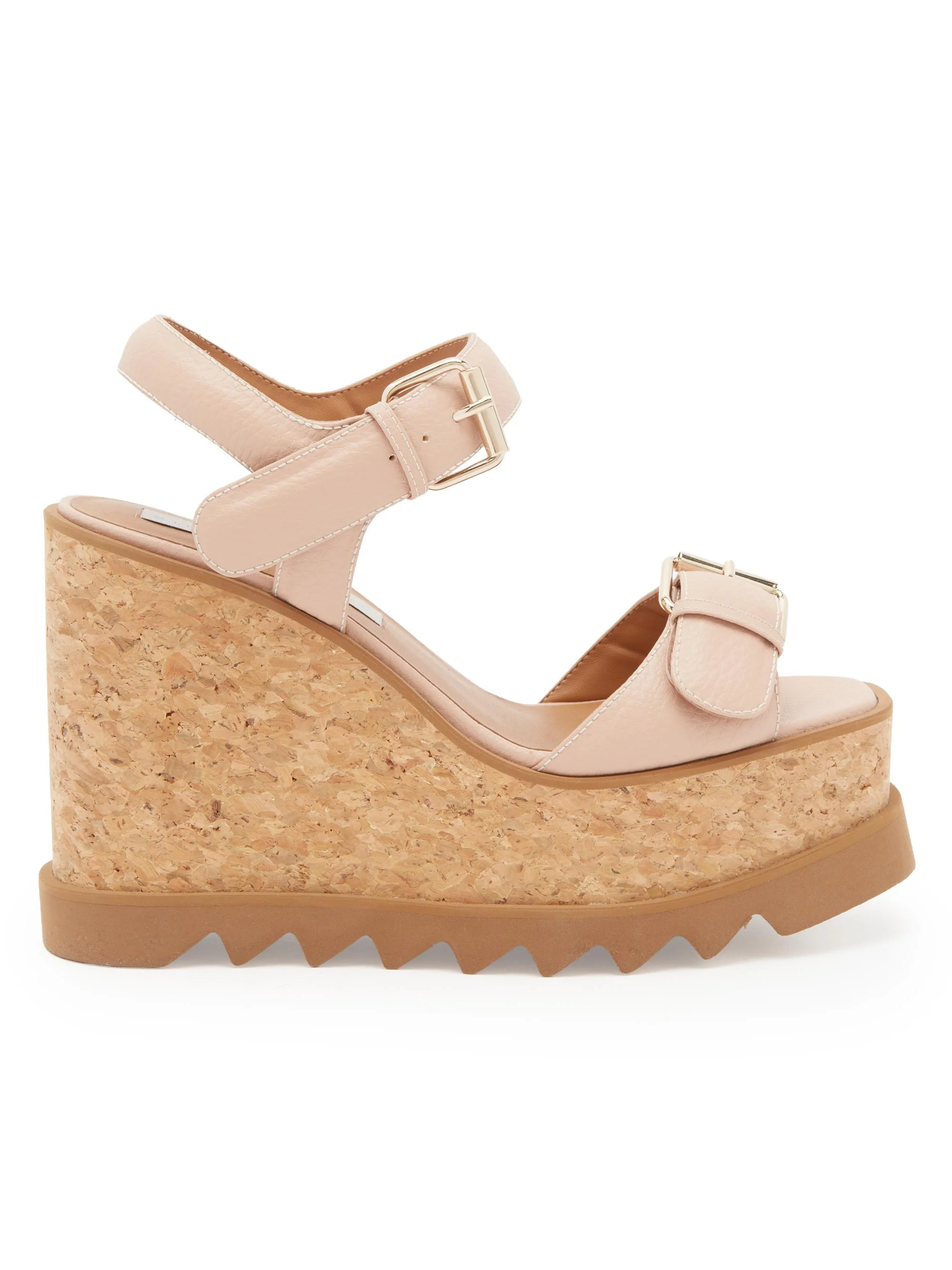 Women's Sneakelyse 120MM Buckle Wedge Sandals - Blush - 1