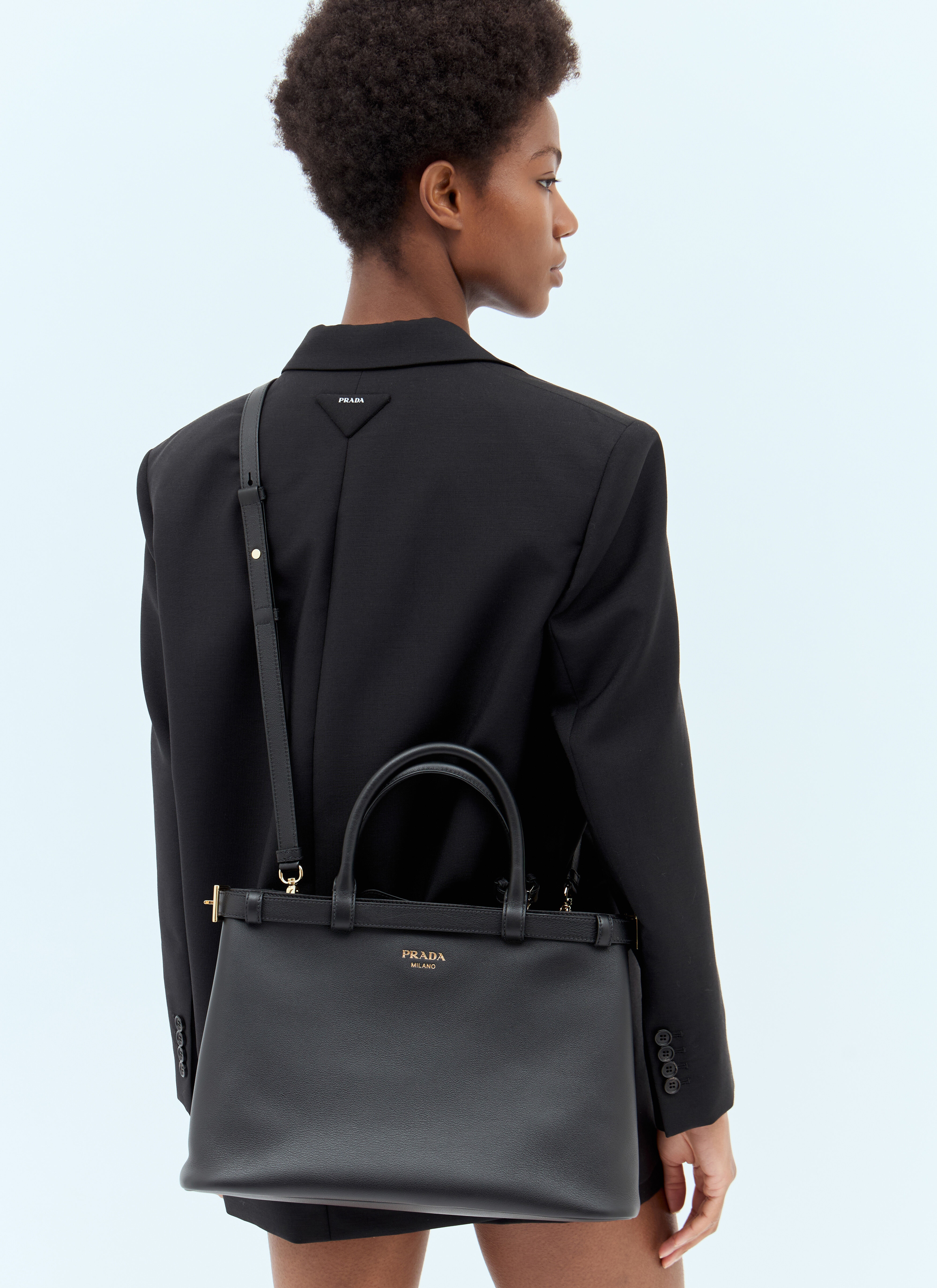 Buckle Medium Leather Handbag - 5