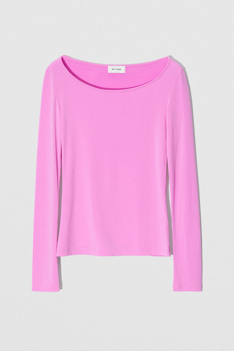 OPHELIA TOP MALIBU PINK POLY JERSEY 1