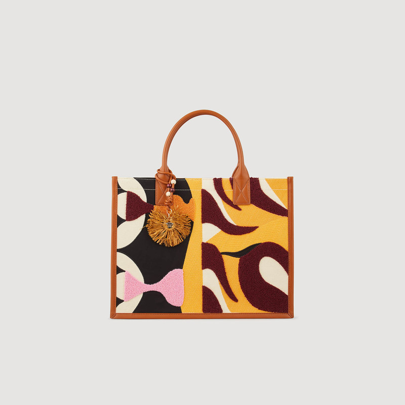 PRINTED CANVAS KASBAH TOTE BAG 1
