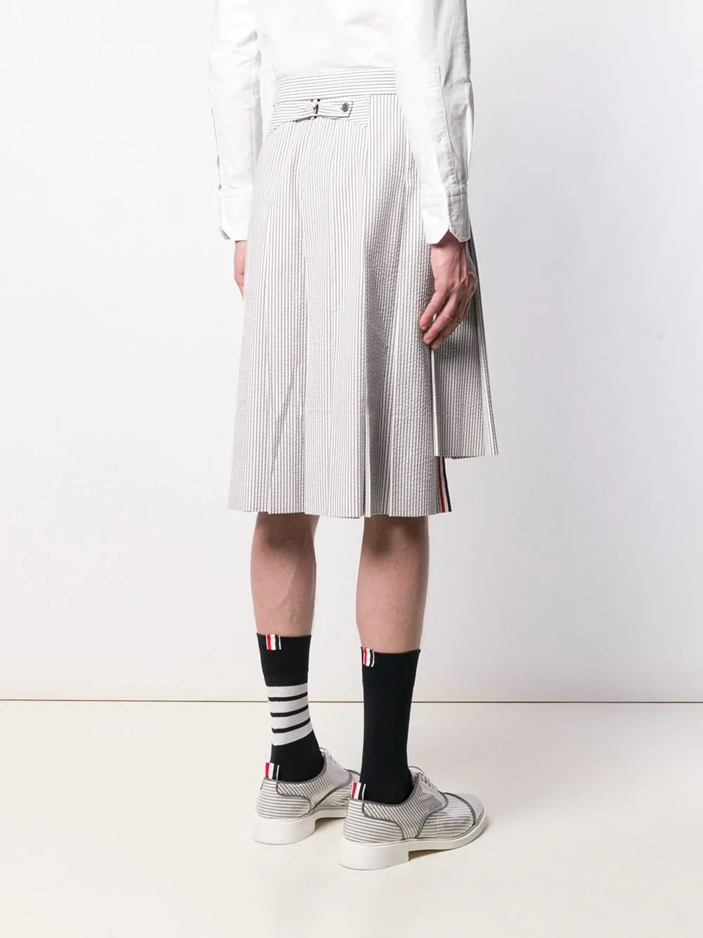seersucker pleated skirt - 4
