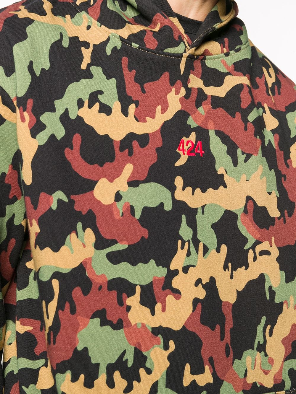 camouflage print hoodie - 5