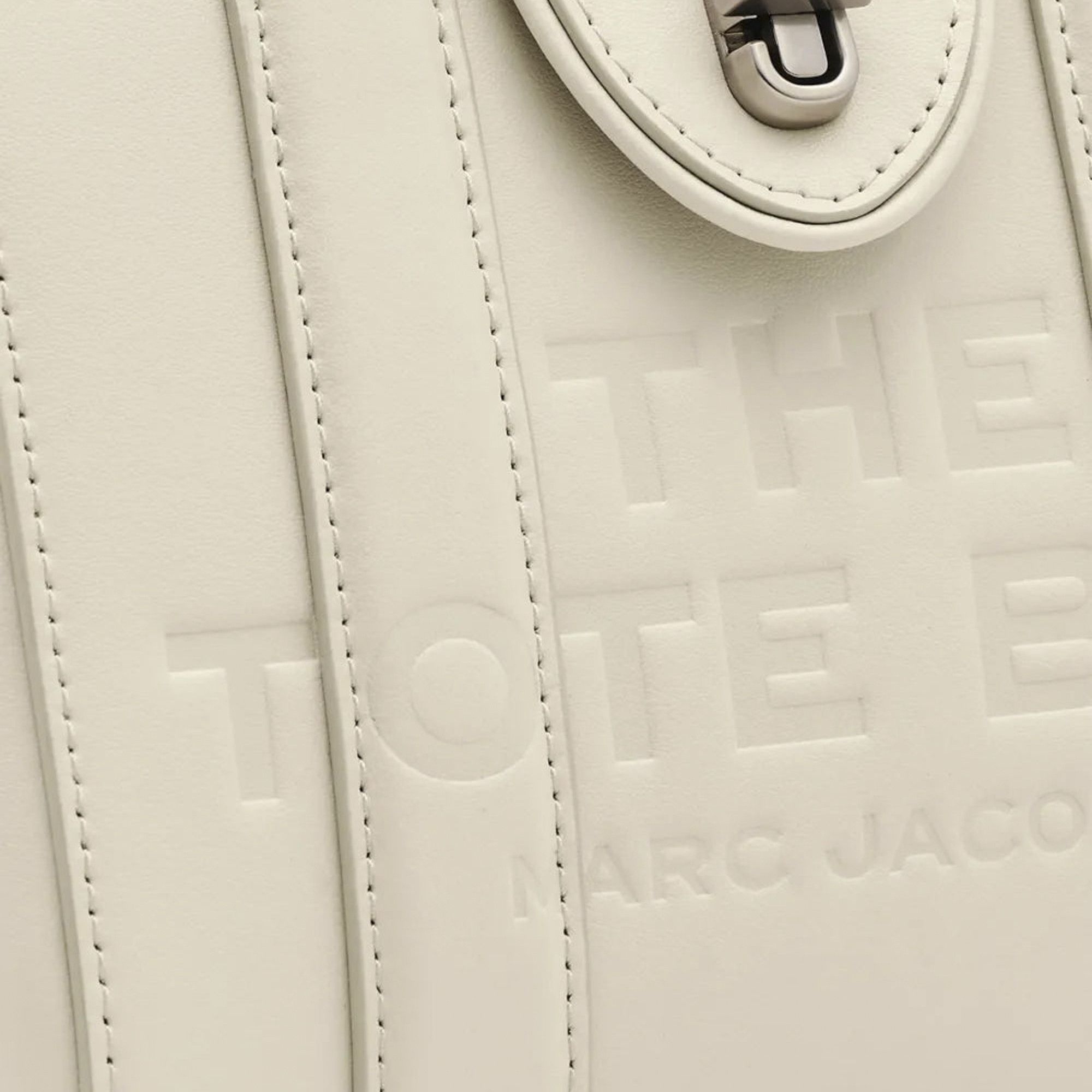 Marc Jacobs Turnlock Crossbody Tote Bag 'Cloud White' - 3