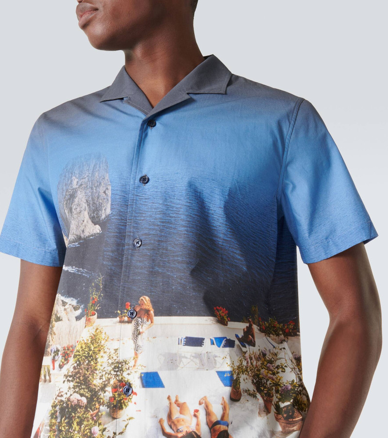 Hibbert printed cotton bowling shirt 5