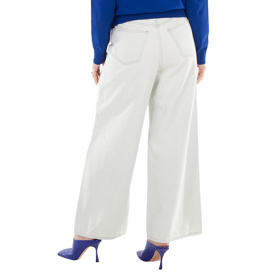 MM6 Wide-Leg Drawstring Cotton Jeans - 3