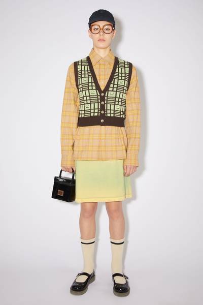 Acne Studios Sleeveless cardigan - Pale green/cacao brown outlook