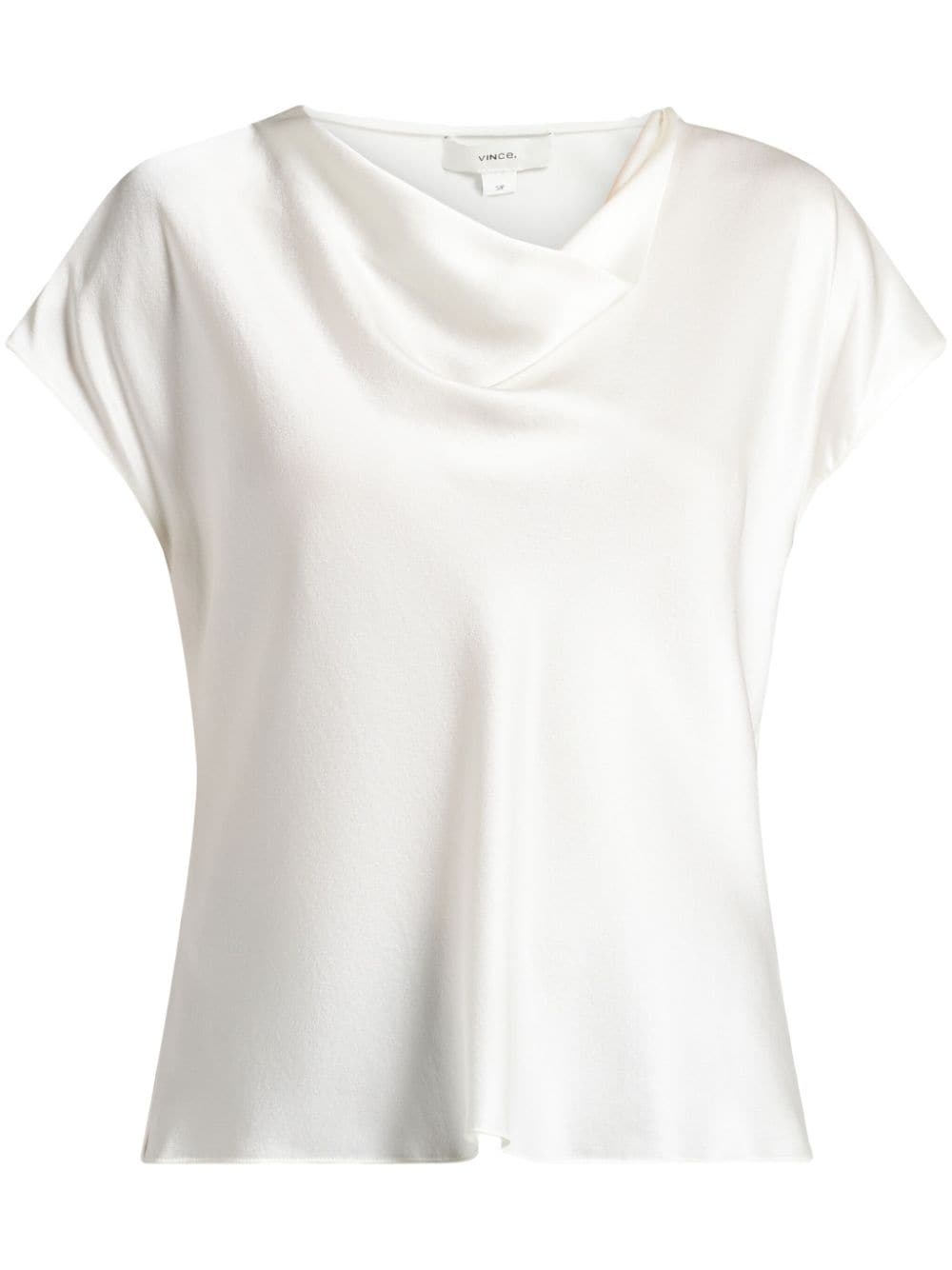 cowl-neck silk blouse - 1