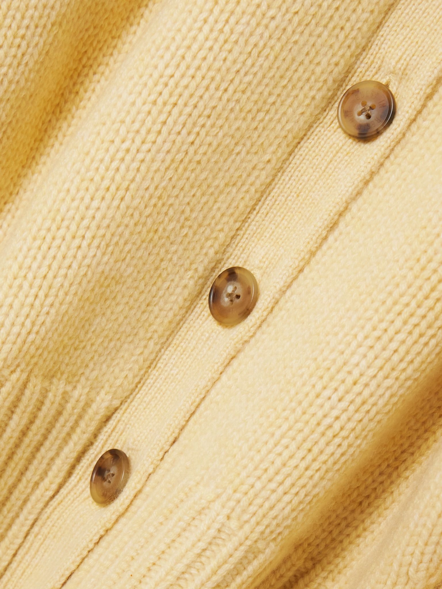 Sculpted cashmere cardigan Yellow - 5
