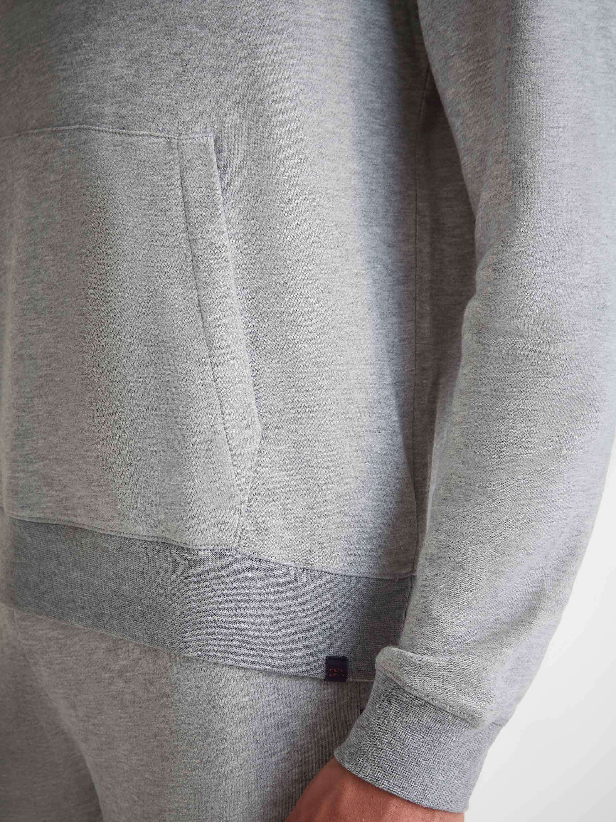 Men's Pullover Hoodie Quinn Cotton Modal Silver - 6