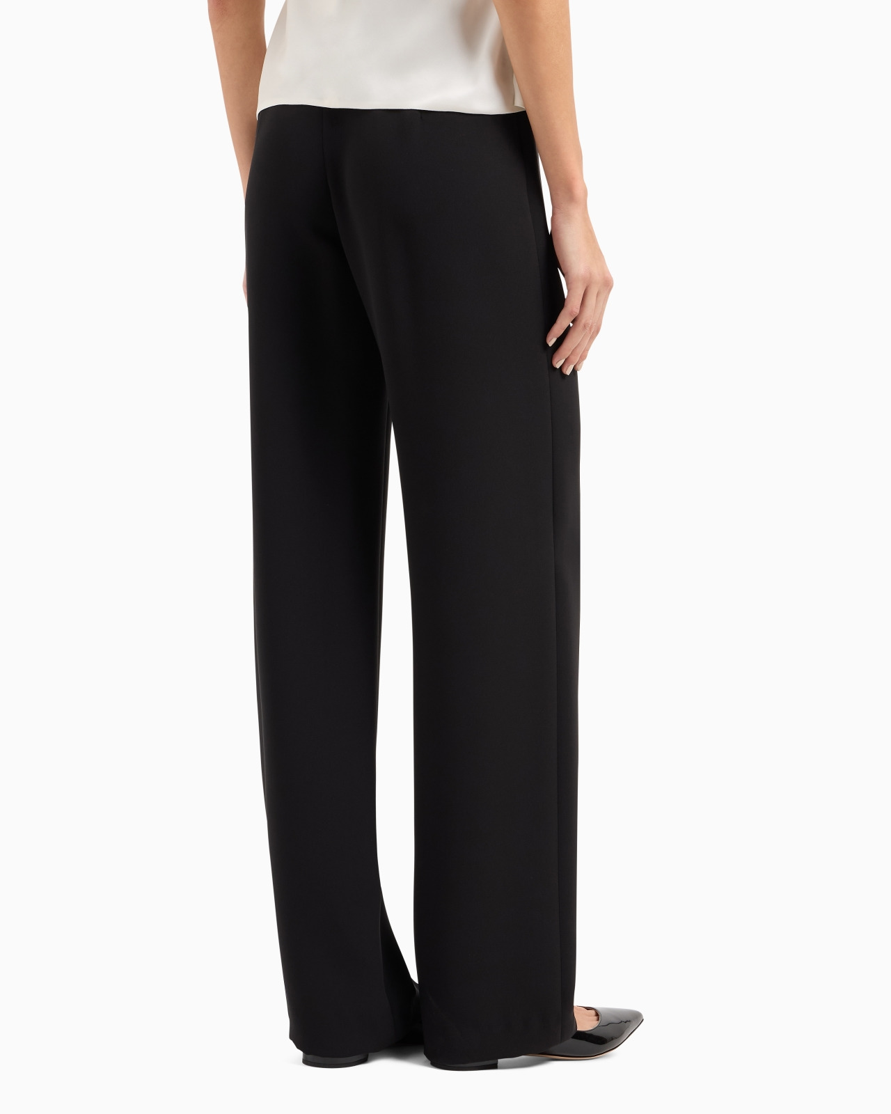 Straight-cut, silk-cady trousers - 3