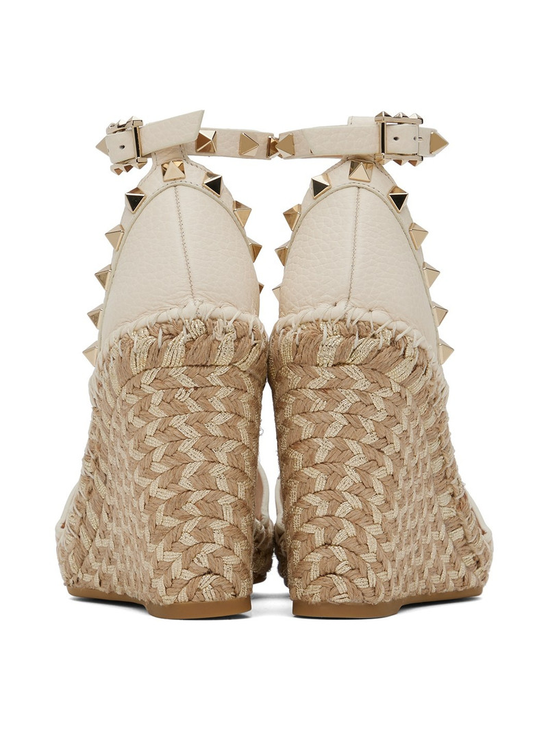 Valentino Off-White Double Rockstud Heeled Sandals outlook