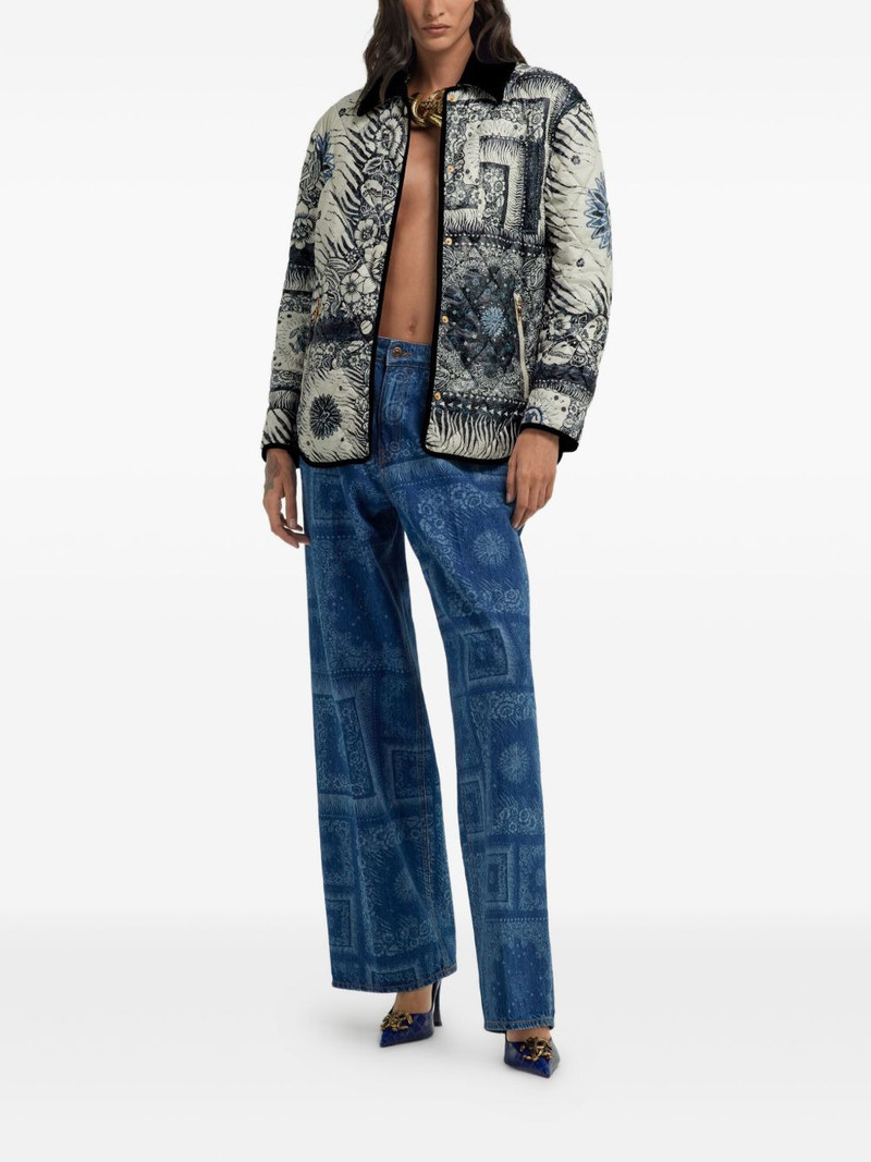 Roberto Cavalli bandana-print jacket outlook