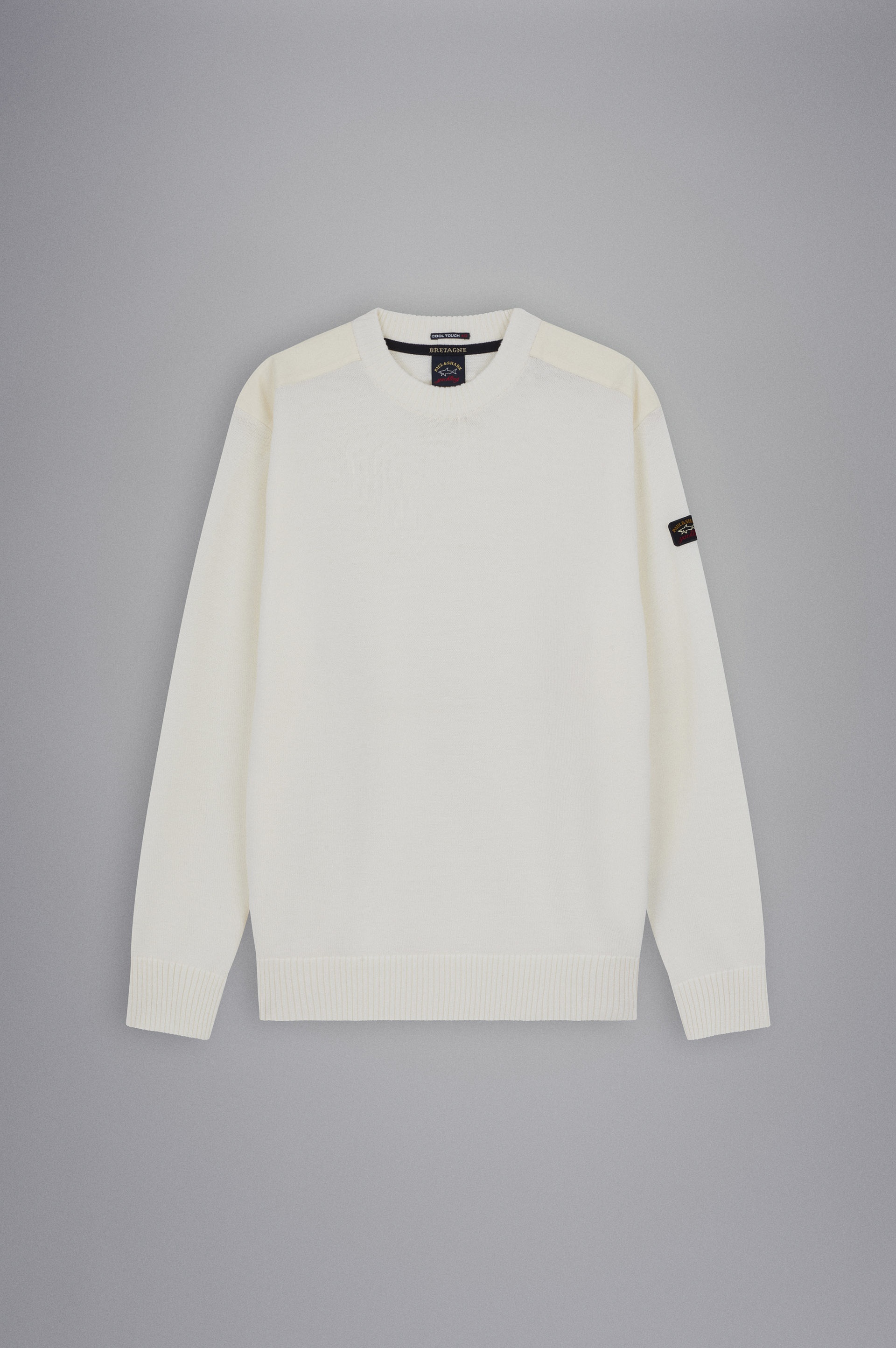 BRETAGNE WOOL CREW NECK WITH ICONIC BADGE - 1