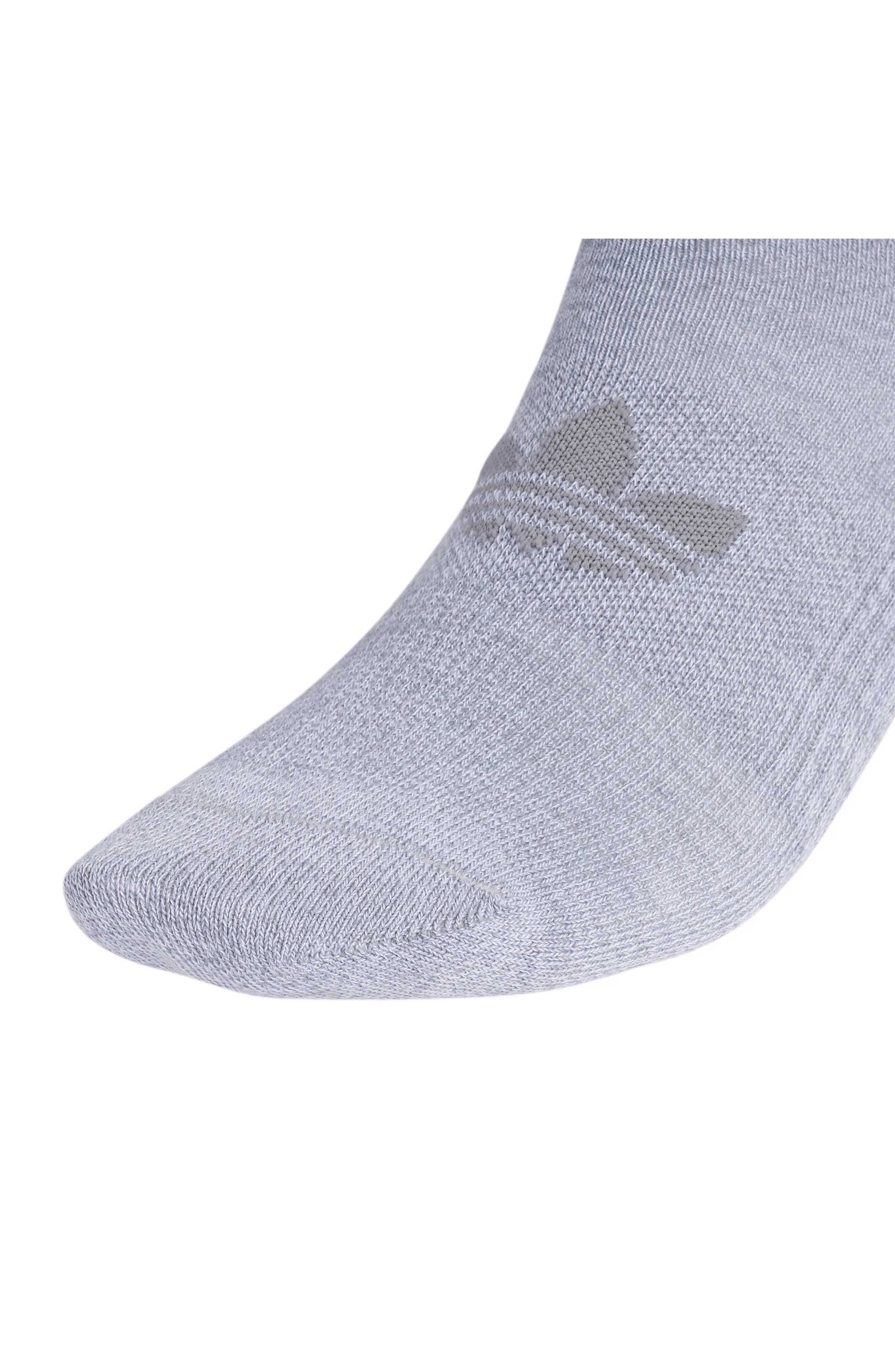 Assorted 6-Pack Superlite No-Show Socks in Black/White/Grey - 4