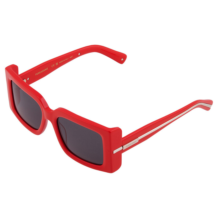 Ferragamo Grey Square Ladies Sunglasses SF2032S 600 55 - 3