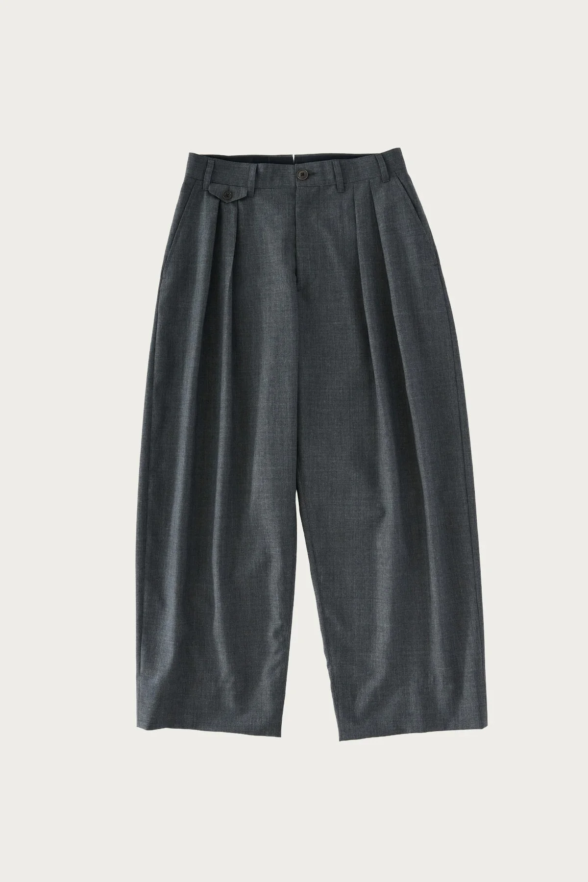 Studio Nicholson x Beams+ Alvy Double Pleat Pant - Charcoal Marl - 1