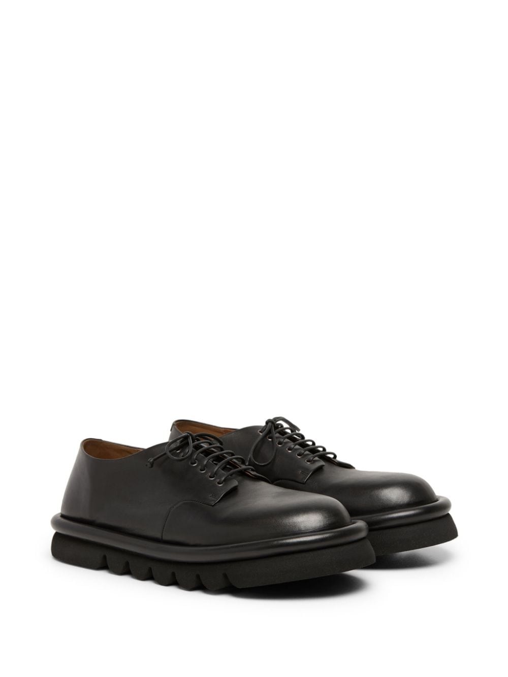 chunky sole leather derby shoes - 2
