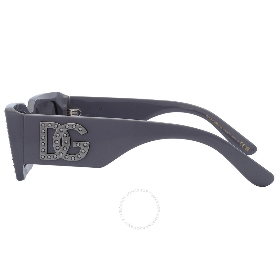 Dolce and Gabbana Grey Mirrored Black Rectangular Ladies Sunglasses DG4447B 30906G 53 - 5