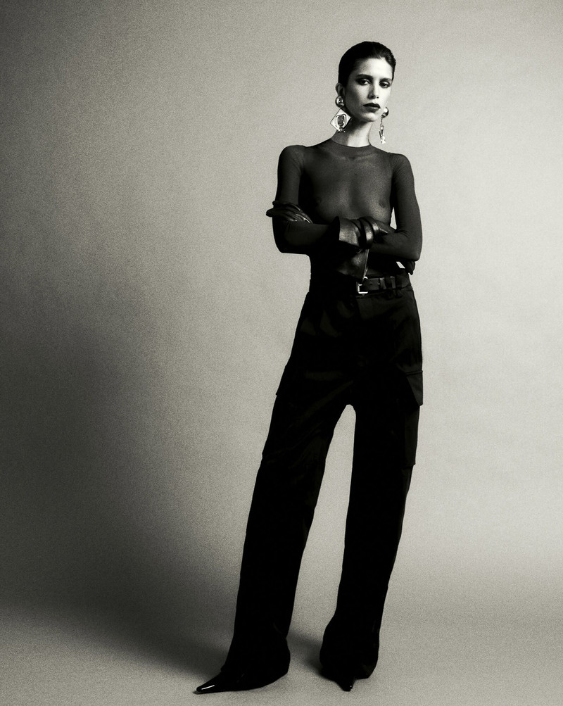 SAINT LAURENT logo-embroidered straight trousers outlook