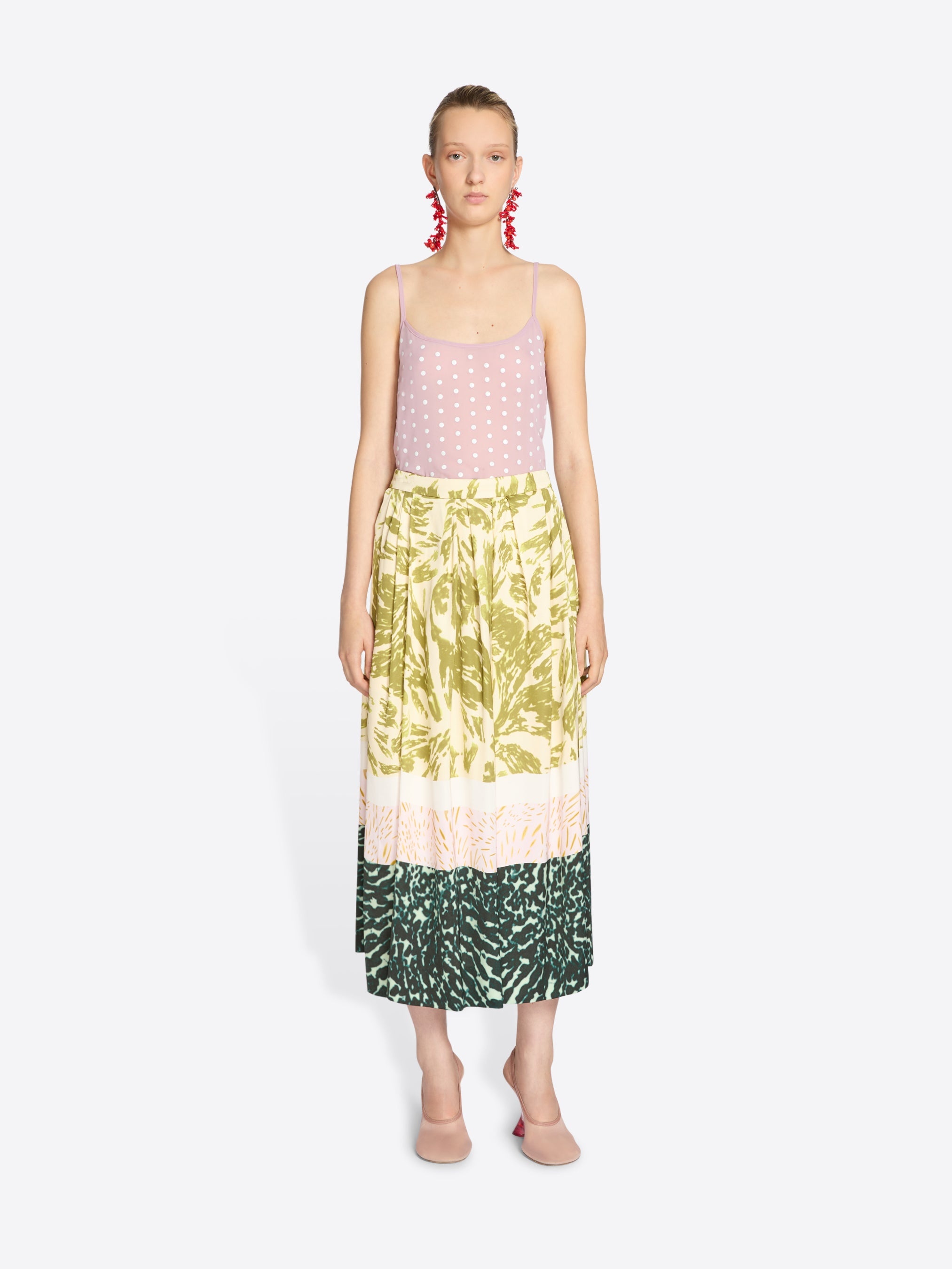 PRINTED VISCOSE SKIRT - 2