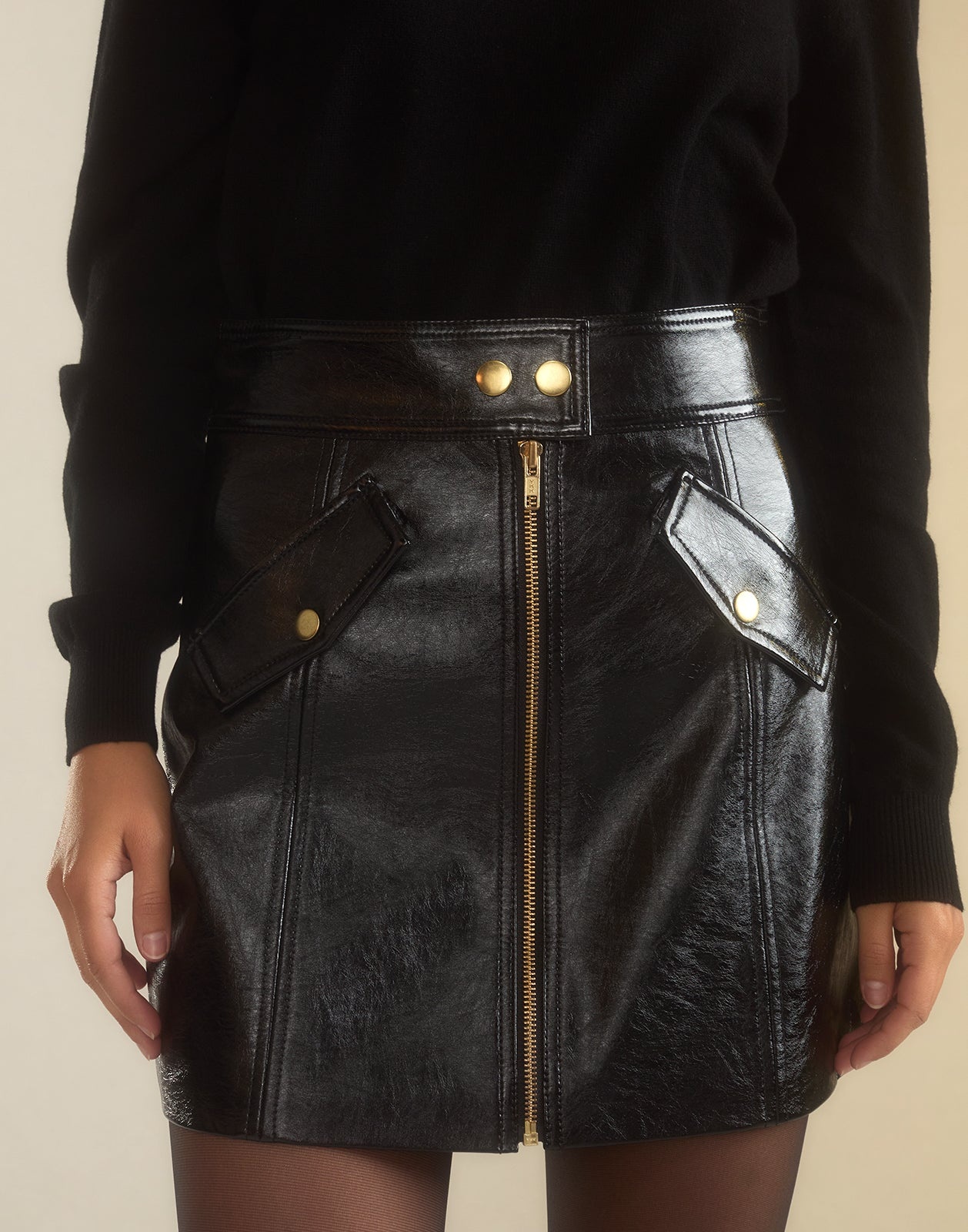 Harper Vegan Leather Skirt - 7