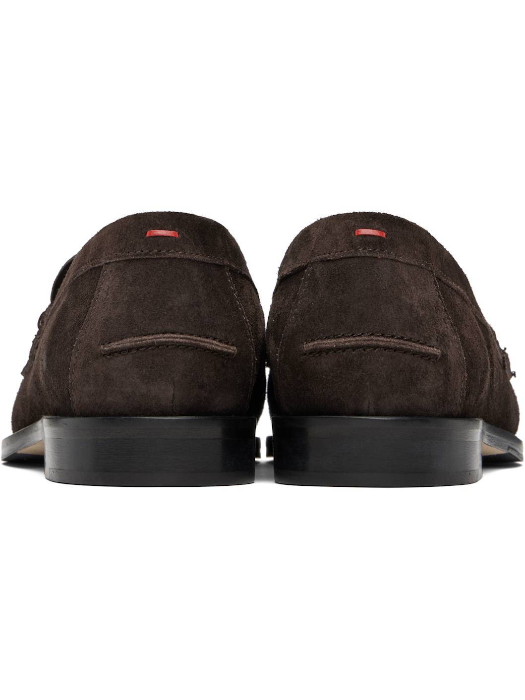 Brown Oscar Suede Loafers - 2