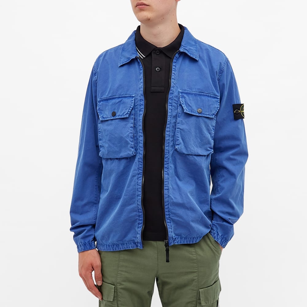 Stone Island 2 Pocket Brushed Cotton Shirt Jacket - 5