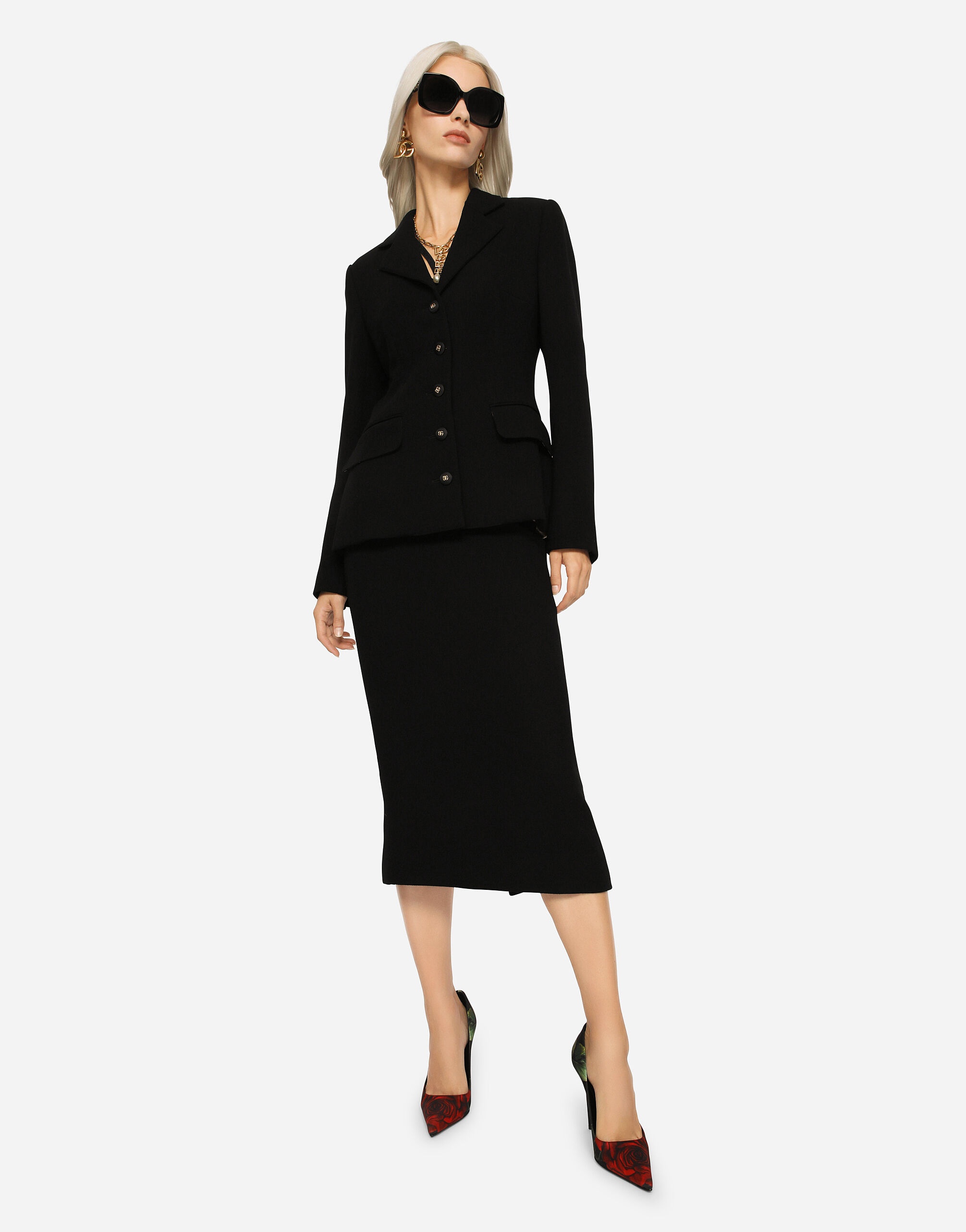 Virgin wool pencil skirt - 5