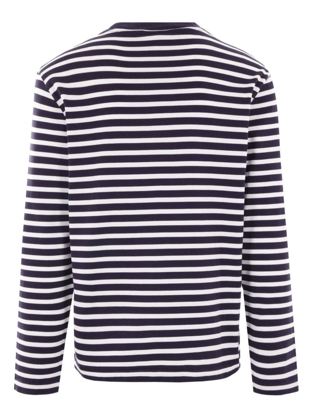logo-patch striped jumper - 2